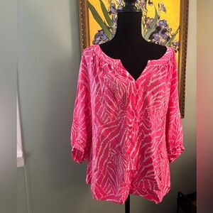 Lilly Pulitzer Vibrant Pink Blouse